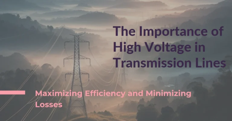 Why We Use High Voltage to Transmission line?