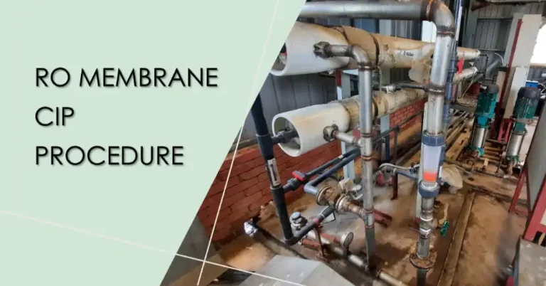 RO MEMBRANE CIP PROCEDURE
